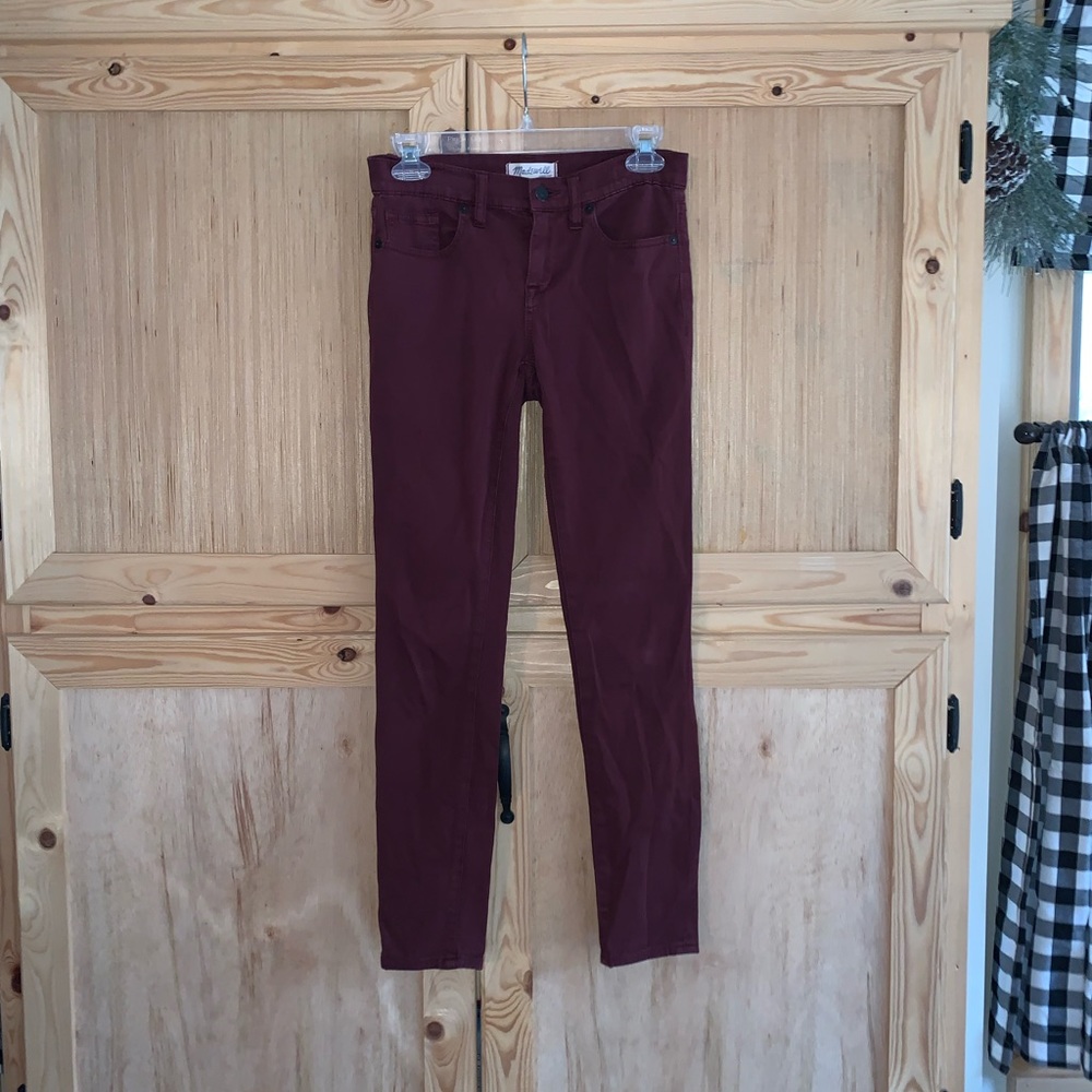 Madewell since 1937 burgundy skinny pants size 26 (US 4)